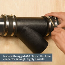 2pcs 4 Inch Y Fitting for 4In Dust Collection Hose, 4 Inch Dust Collection Hose Connector Fittings