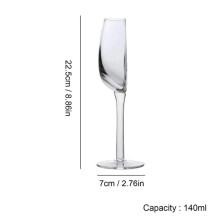 2X Verres à Vin en Cristal en Forme de Demi-Verre, Verres Transparents Portables, Multi-Usages, Style Vintage, Grands Verres à Vin