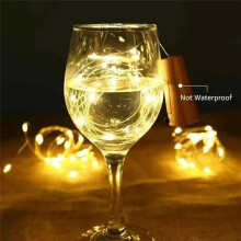 10 Luci Solari per Bottiglie di Vino, 10 LED, A Forma di Sughero, per Feste di Matrimonio, Decorazioni da Giardino B