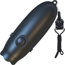 Silbato Electrónico de 9 V para Entrenadores, Volumen de 3 Tonos y 3 Sonidos de Silbato Ajustables, Color Negro.