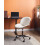 Beliani Desk Chair MENESHA Boucle White 2
