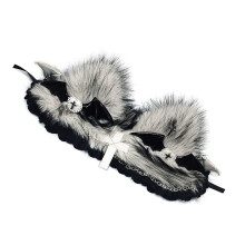 Costume Props Hairband Punk Theme Anime Ear Plush-yabi white