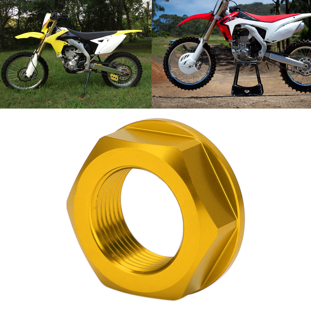 Aluminum Rear Wheel Axle Nut M22x1.5 For Off-Road Motorcycles, Gold 4991391537878
