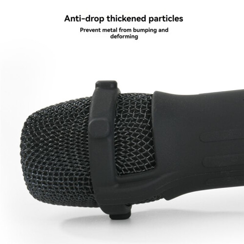 Capa de Silicone para Microfone Sem Fio , Capa Protetora Antirrolamento com Base para Microfone, Suporte para Microfone, 1 Peça 2