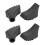 4 Pcs Rubber Trekking Pole Tips Black 12mm Protective Covers 6