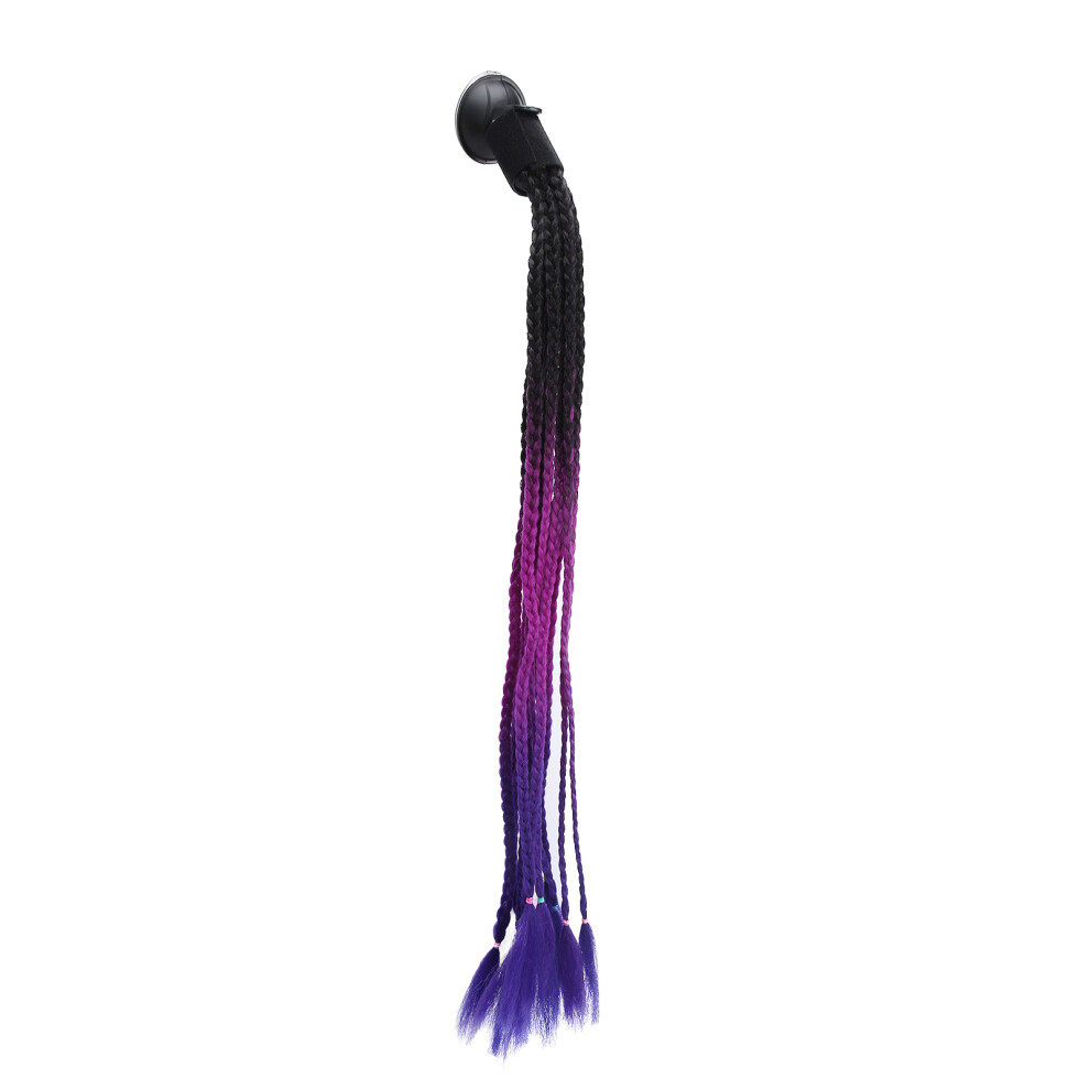 Motorcycle Helmet Pigtails Punk Style Hair Â Black Purple Blue 1 Pair Blue,Black,Purple 6941391539462