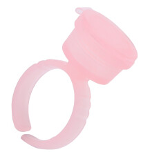 100pcs Pink Tattoo Ink Rings Cups for Microblading & Eyelash Extensions