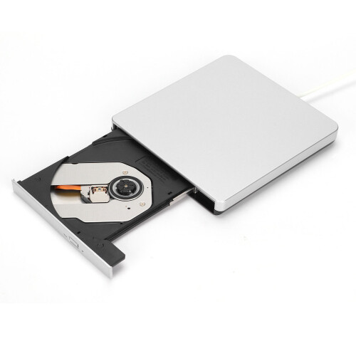 Portable External DVD Drive USB 2.0 for Windows/Linux/OS X Silver