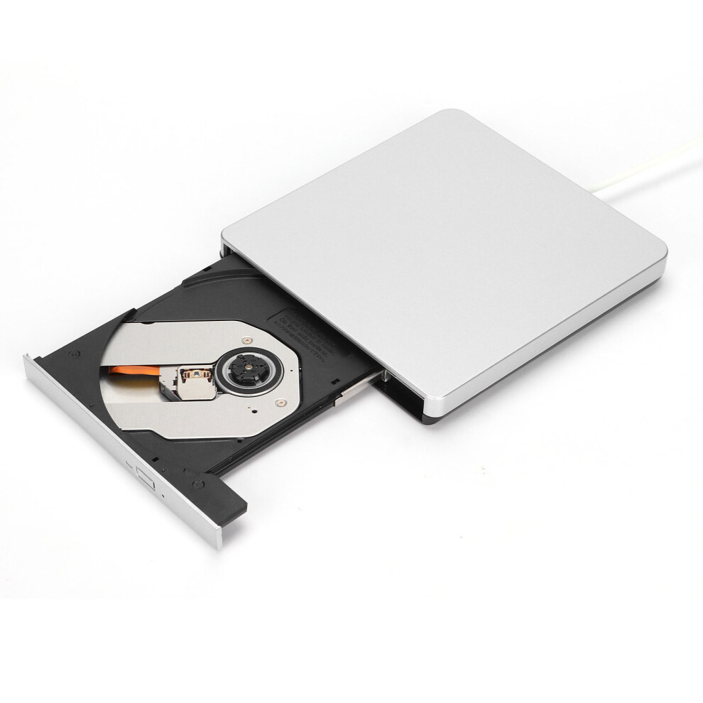 Portable External Dvd Drive Usb 2.0 For Windows/Linux/Os X Silver 6931391540186
