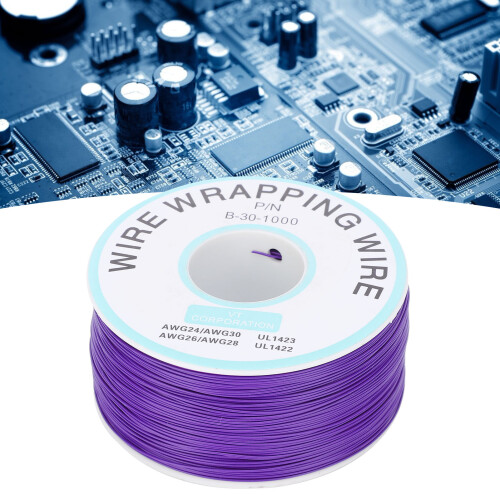 Tinned Copper Wire Single Core Electronic Connecting Line Purple 0.25mm