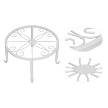 White Iron Floor Plant Stand 8.9x8.9x4.7in Modern | Balcony & Living Room
