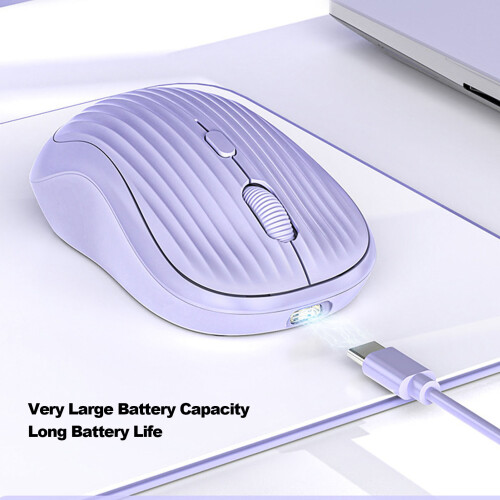 Wireless Bluetooth Mouse 3 DPI Adjustable Silent 300mAh Purple 2
