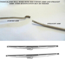 Polished Silver Wiper Blades 12"