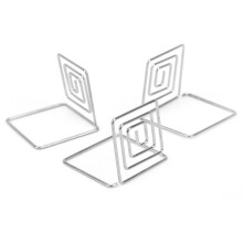 Mini Metal Business Card Holder 3.5x4x4cm for Photos & Notes, Silver