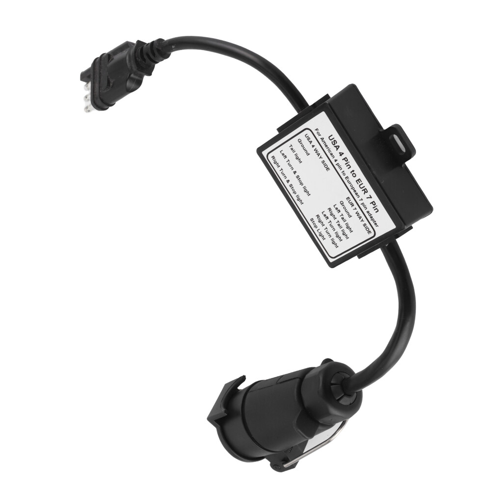 Trailer Adapter 4-Pin Usa To 7-Pin Eur Brake Stop Signal Converter Light 9361391544971