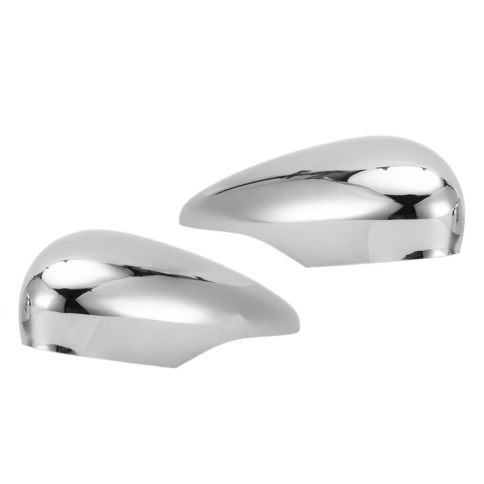 2X Mirror Covers Ford Fiesta Mk7 09-15 Silver 7340572748942