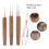 Professional Dreadlock Crochet Hook Set 0.5mm Bamboo Alloy Portable Tool 3