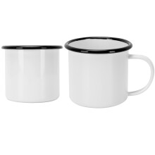 8cm Enamel Cup 350ml White Environmentally Friendly Thickened Water Mug