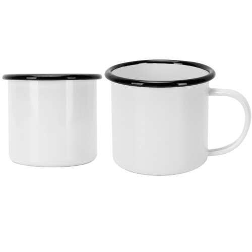 8cm Enamel Cup 350ml White Environmentally Friendly Thickened Water Mug