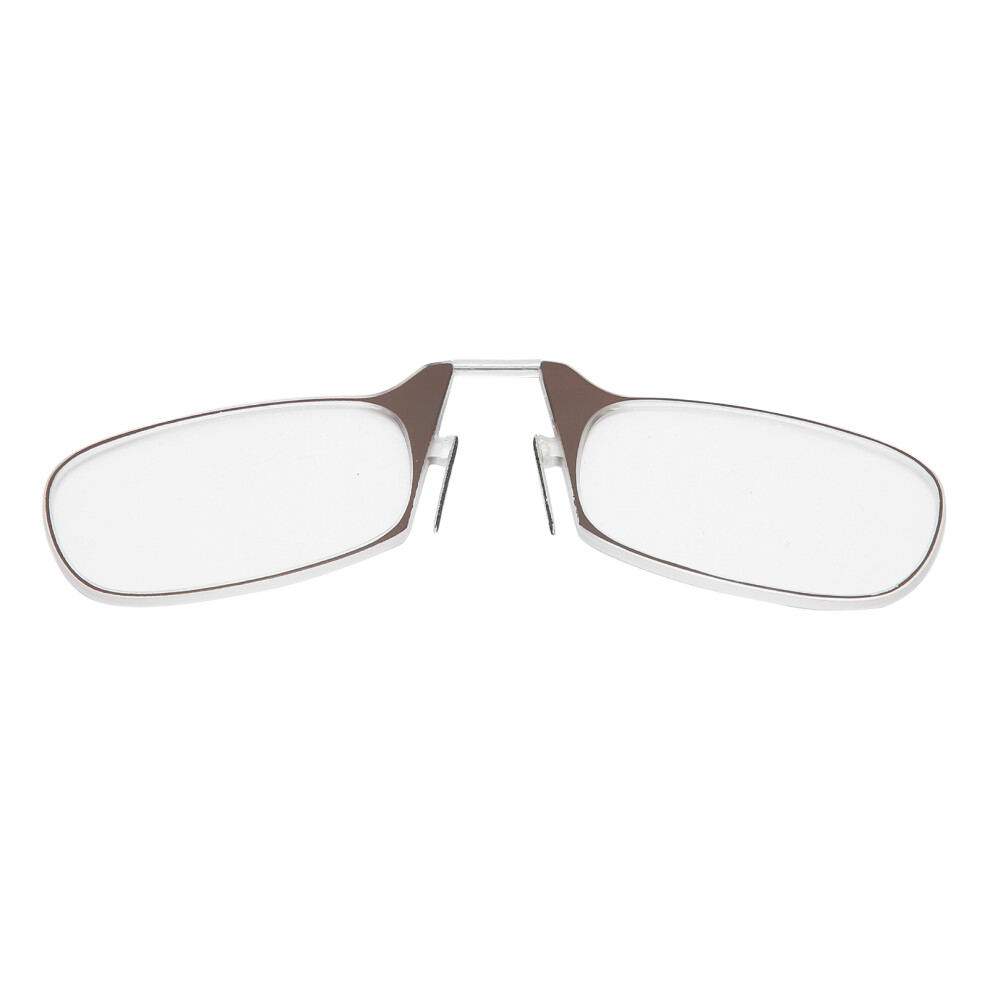 Brown Elderly Armless Reading Glasses +200 Tr90 Unisex