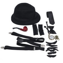 8pc 1920s Grandpa Fancy Dress Kit