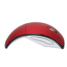 Wireless Mini Slim 2.4G Optical Mouse for Laptop Tablet Red