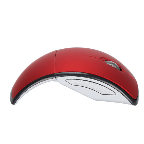 Wireless Mini Slim 2.4G Optical Mouse for Laptop Tablet Red