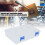 3Pcs Transparent Parts Box with Removable Grids, PP Storage Case 5