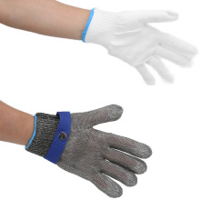 Metall Schneidehandschuh XL Edelstahl blau
