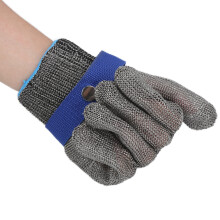 Metall Schneidehandschuh XL Edelstahl blau