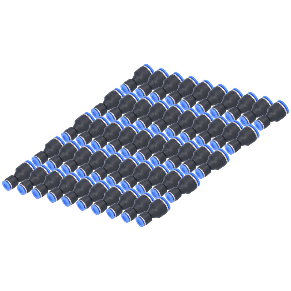 50Pcs Pneumatic Reducing Connectors 10Mm To 6Mm Steel & Resin 3411391548502