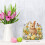 (Easter Bunny13) Easter DIY Diamond Art Desktop Ornaments, Single-Sided Creative Design Home Decor Craft for Beginner - Cross Egg A 5
