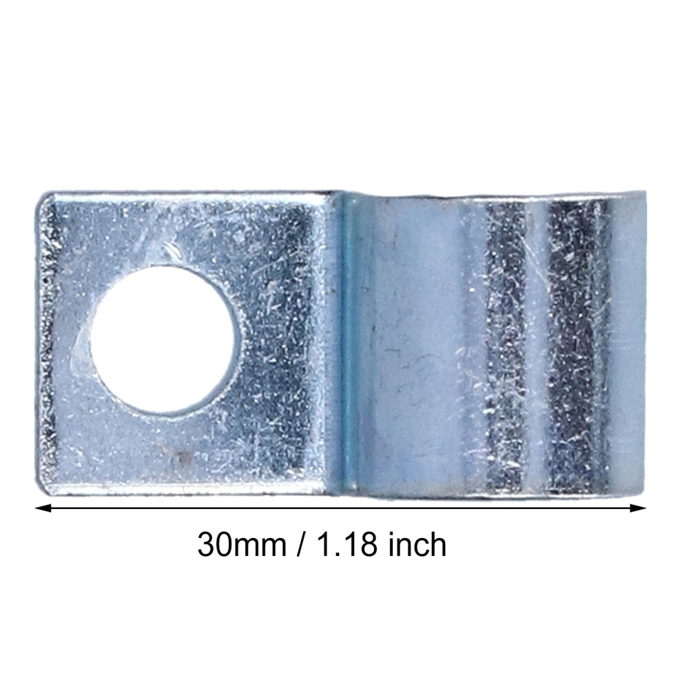 20 x Single Hole Pipe Clamps Zinc Plated 14mm