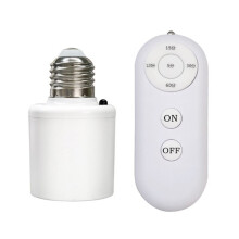 E27 60W Trådlös Fjärrkontroll  Timer Lamphållare 110V 220V Multifunktionell Ljusströmbrytare för Hus Sovrum Timerströmbrytare