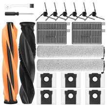 22 Pack Replacement Accessories for  Aqua10 Ultra Roller Robot Vacuum, Brush Filter Mop Bags