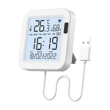 Tuya WiFi Temperature & Humidity Sensor USB Powered Backlit Display Life App Air Thermostat
