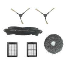 For RCV5 Vacuum Cleaner Vacuum Main Roller Brush Side Brush Filter Mop Cloth Replacement Parts 6PCS