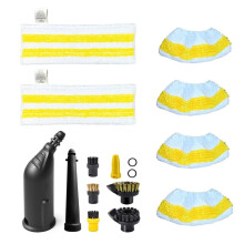 Steam Power Nozzle Mop Cloth Set for SC1 SC2 SC3 SC4 SC5 Steam Cleaner Parts Joint Brushes Round Brush
