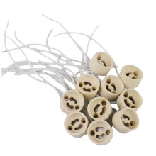 100PCS GU10 LED Bulb Holder Set with Ceramic Body and Silicone Cable