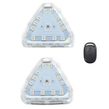 Luz de Advertencia LED para Coche, Luz Estroboscópica, Luz LED Anticolisión para Motocicleta, Control Remoto, 2 Luces.