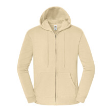 (L, Desert Sand) Fruit of the Loom Unisex Adult Iconic Premium Full Zip Hoodie