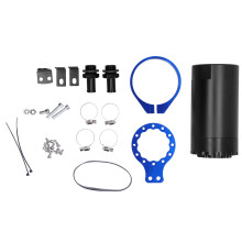 Baffled Oil Catch Can Reservoir Kit, Aluminum Alloy, Universal, Blue RSOCC020