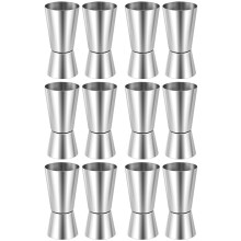 12X Spirit Measures 25Ml/50Ml, Shot Measure Drinks Gin Jigger Dual Drinks Measuring Cup