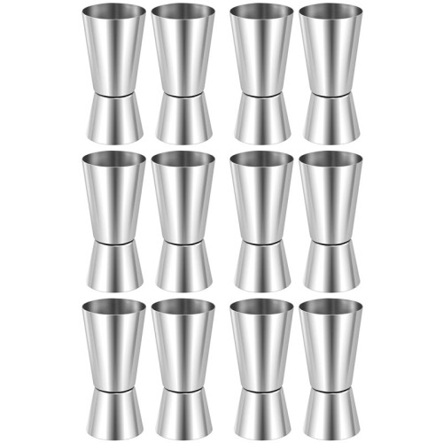 12X Spirit Measures 25Ml/50Ml, Shot Measure Drinks Gin Jigger  Dual Drinks Measuring Cup 1