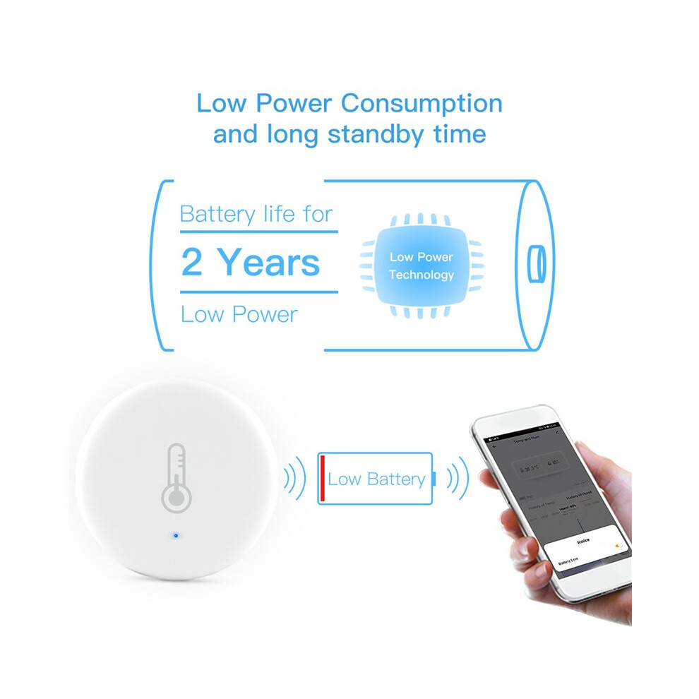 3X Tuya ZigBee 3.0 Temperature and Humidity Sensor Battery Powered with ...