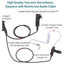 3X Ohrhörer Akustikschlauch Radio Ohrhörer Zweiwege-Headset mit Mikrofon für APX6000 APX4000 APX7000