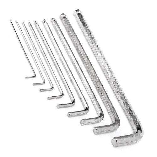 9Pcs Chrome Vanadium Hex Key Set, 1.5-10mm Wrench Tools 2