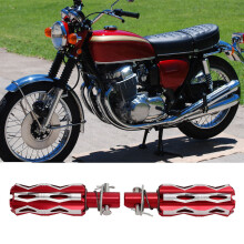Hinteres Fußrastenpedal CNC Rot Motorrad
