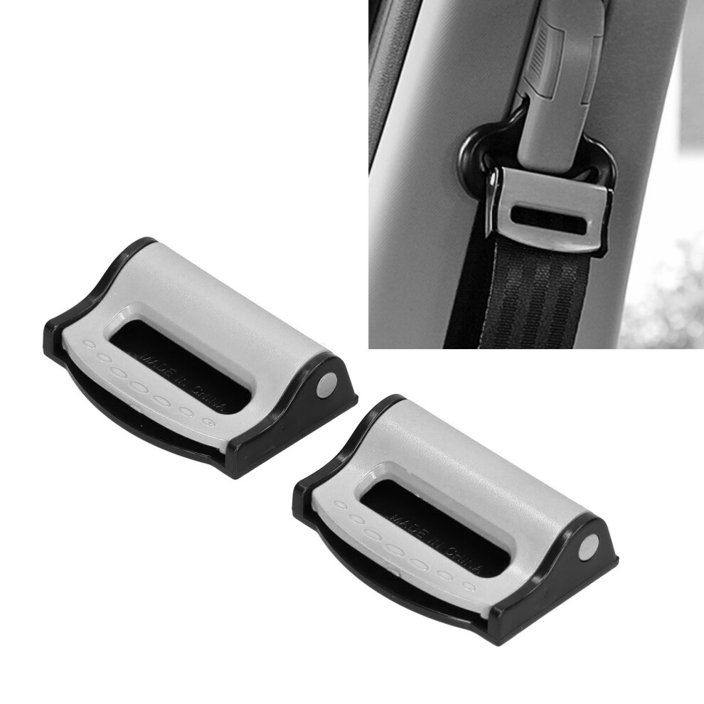 Adjustable Seat Belt Tensioner Clip For 53Mm Wide Belts Silver 8491391553459
