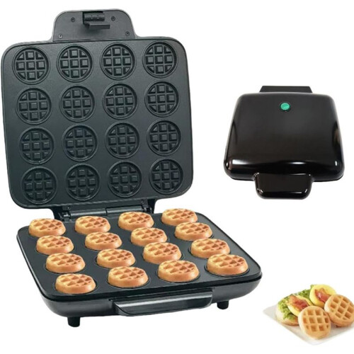 Multi Waffles Maker 16 Waffle Molds Nonstick Waffle Iron with Quick Heat- Nonstick  Waffles Maker EU Plug 2